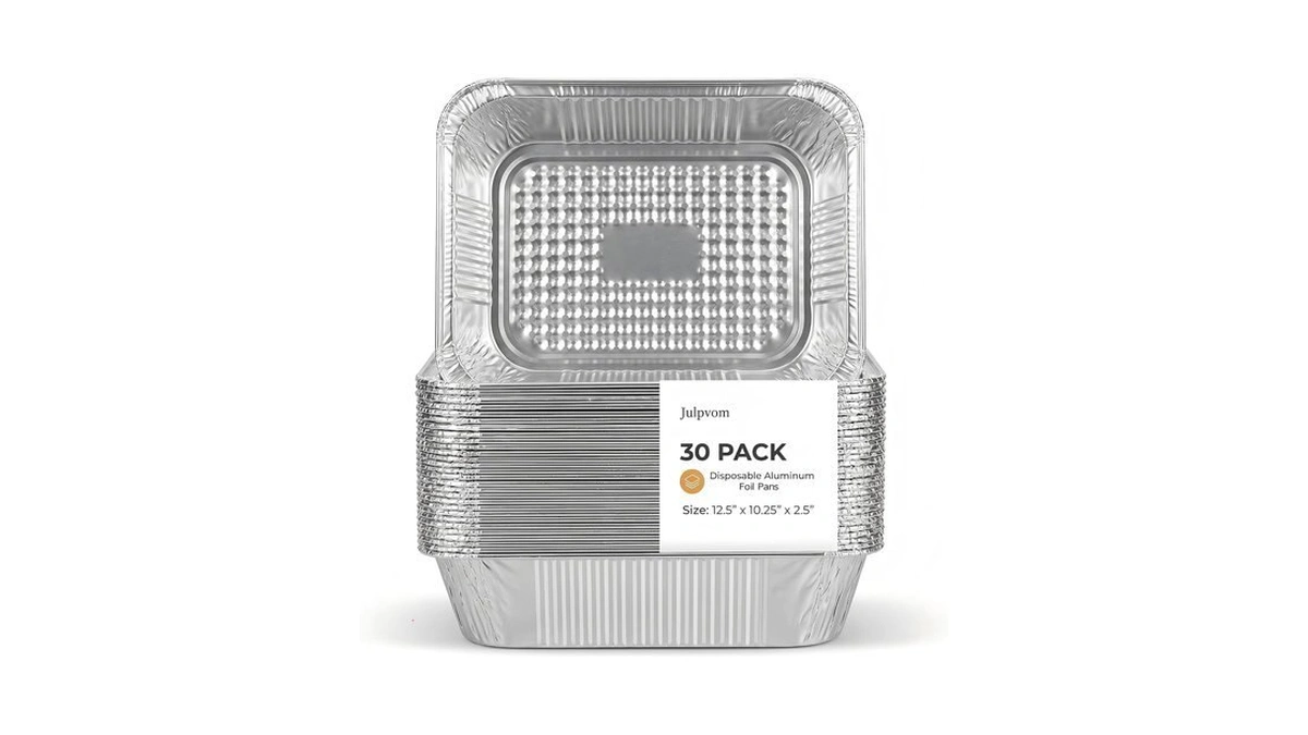 Julpvom 30 Pack 9x13 Heavy-duty Aluminum Foil Pans, Half Size