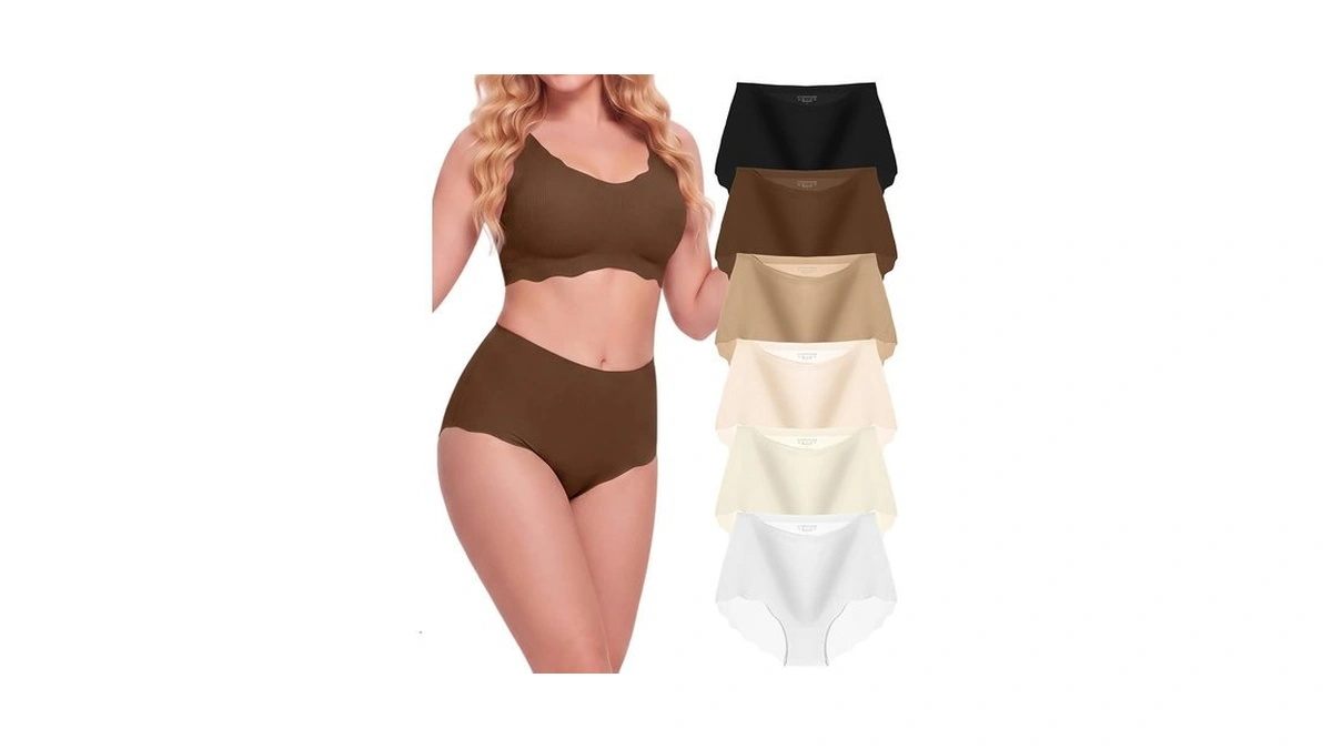 Alveiatss Seamless Underwear For Women High Waisted Underwear 6 Packs