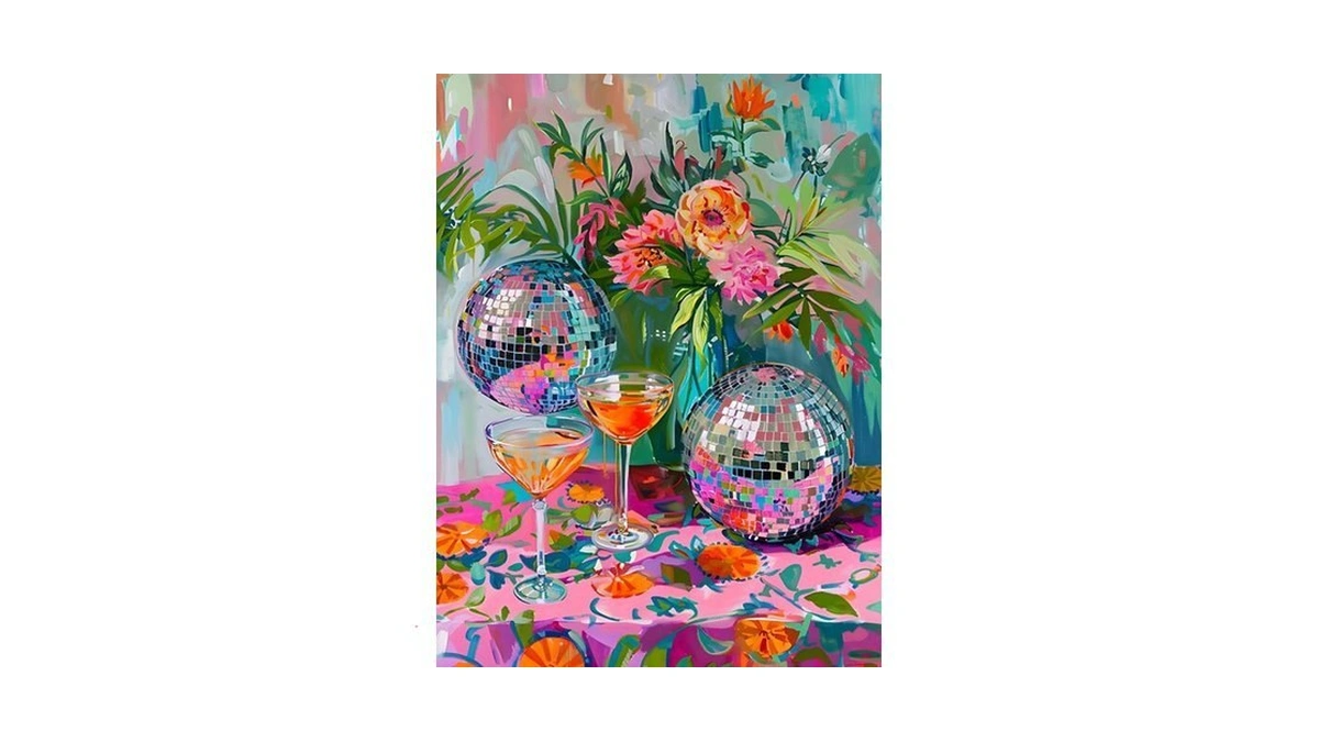 Hhmatits Disco Diamond Art Kits For Adults 12x16in