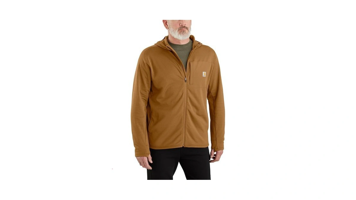 Carhartt Men's Force Relaxed Fit Full-zip Long-sleeve Hooded T-shirt, Carhartt
