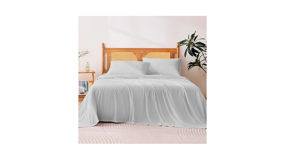 Amazon Basics Cooling Sheets, 4-piece Bed Sheet Set For Summer,