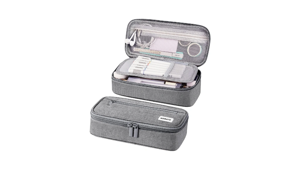 Wemate Large Pencil Case Aesthetic,big Capacity Canvas Pencil Pouch