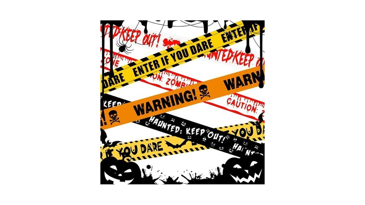 6pcs Halloween Caution Tape 180ft Indoor Outdoor Halloween Decorations Tape