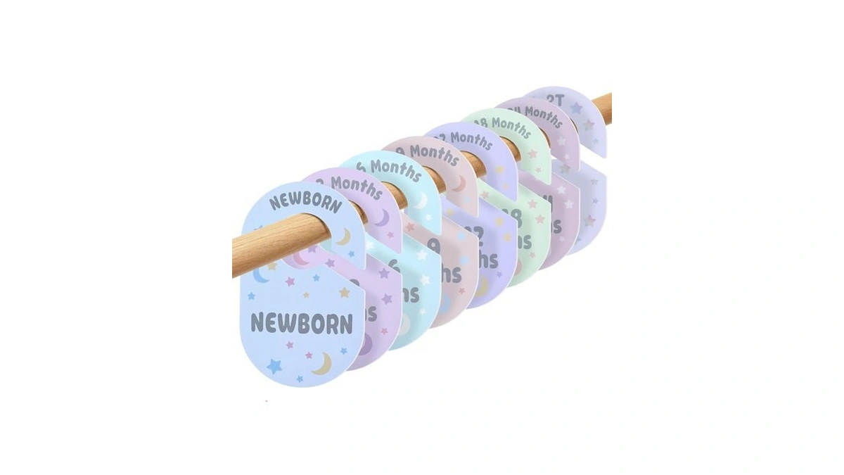 Coolbebe Baby Closet Dividers 8 Pack Double-sided Nursery Clothes Organizer