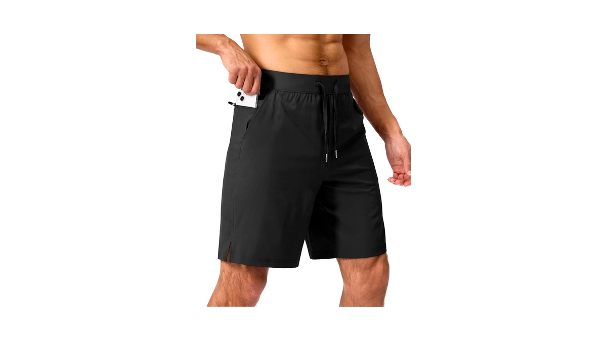 Soothfeel Men's Athletic Workout With 3 Pockets 9" Basketabll Shorts