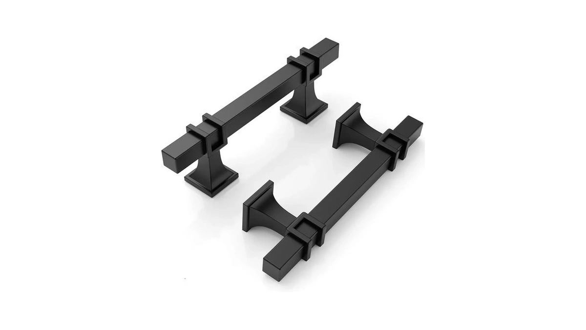 9build 10 Pack 3 Inch Matte Black Cabinet Handles -