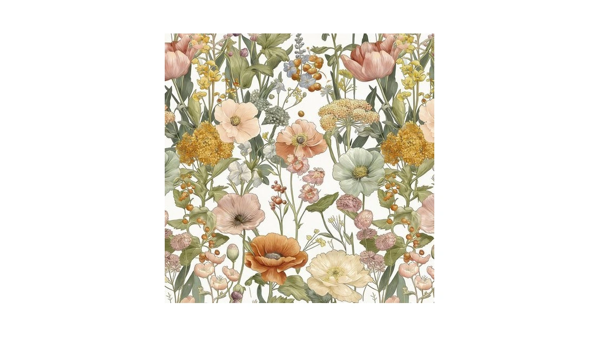 Willowix Vintage Floral Wallpaper Peel And Stick Waterproof 16.9in×118.1in