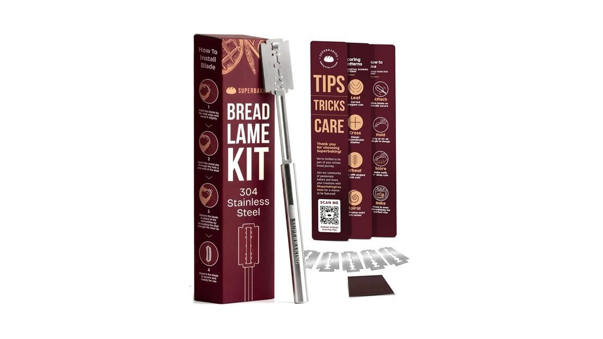 Superbaking Bread Lame Set With 5 Replacement Blades