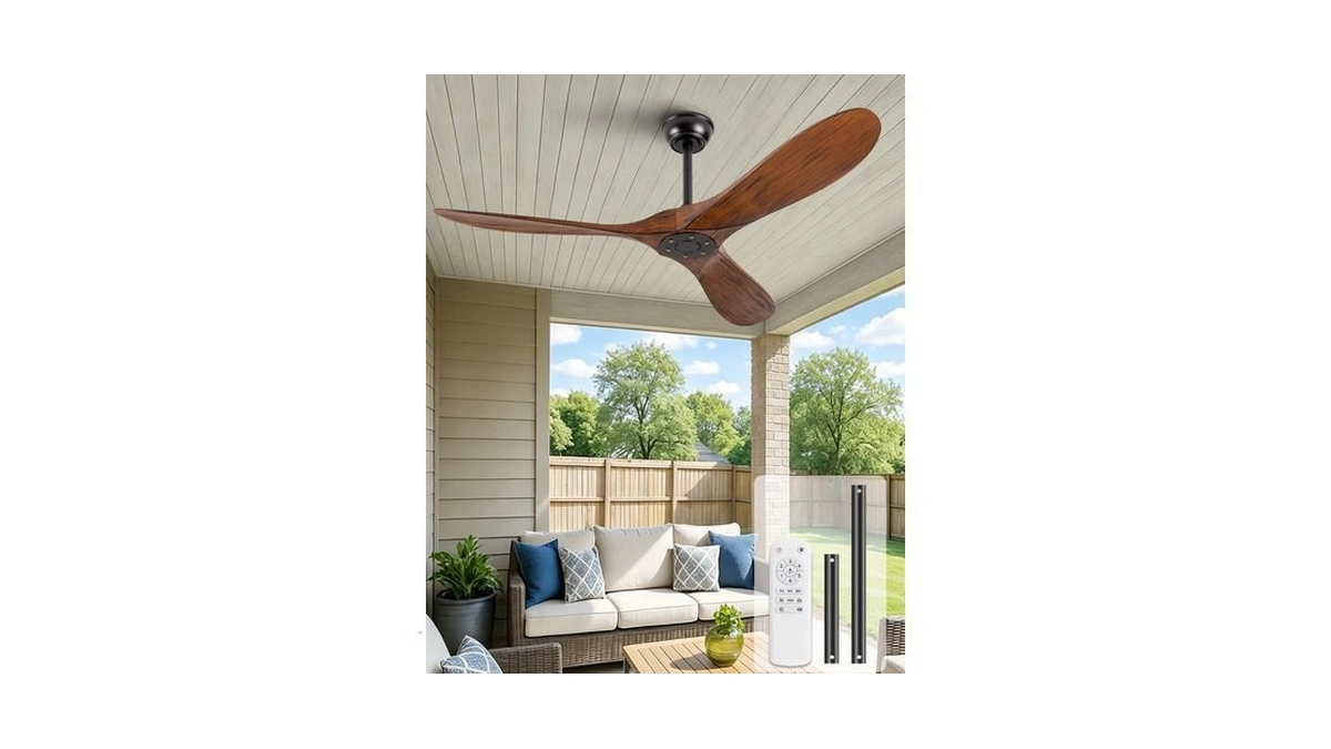 Omyu 52 Inch Ceiling Fans Without Lights, Outdoor Ceiling Fan