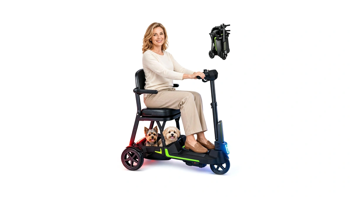 Iris·3 Lightweight Mobility Scooter For Women & Seniors, Foldable 3