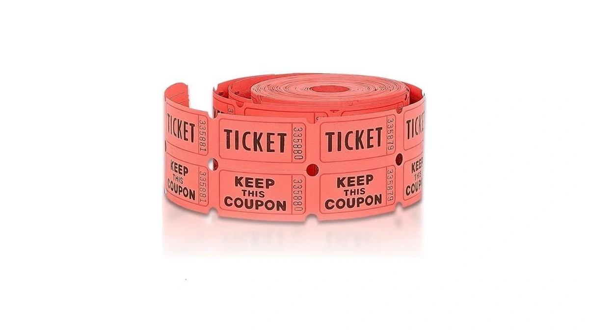 Double Ticket Roll - 2" X 2", Assorted Colors, 500
