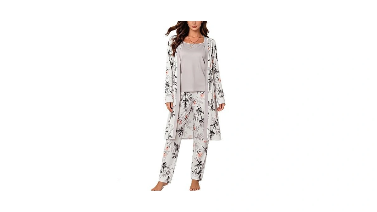 Eternatastic Women's 3 Piece Knit Lounge Set Pajama Long Sleeve