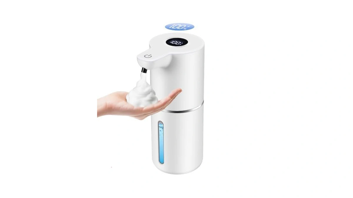 Beoedre Automatic Foaming Soap Dispenser, Touchless, 350ml, White