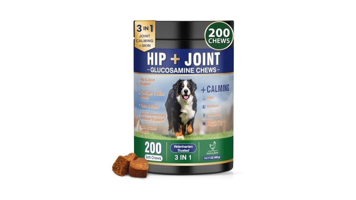 Hip And Joint Supplement For Dogs 200ct, Calming & Skin
