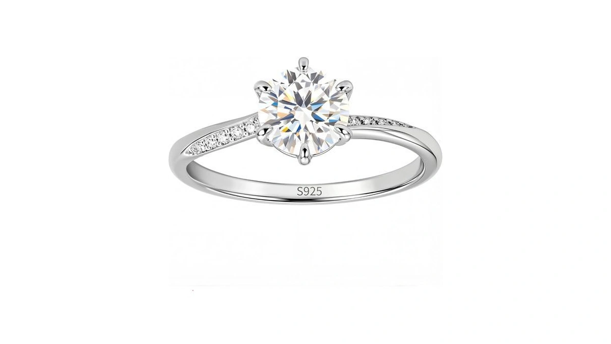 Coowink Moissanite Engagement Rings For Women Sterling Silver Wedding 7
