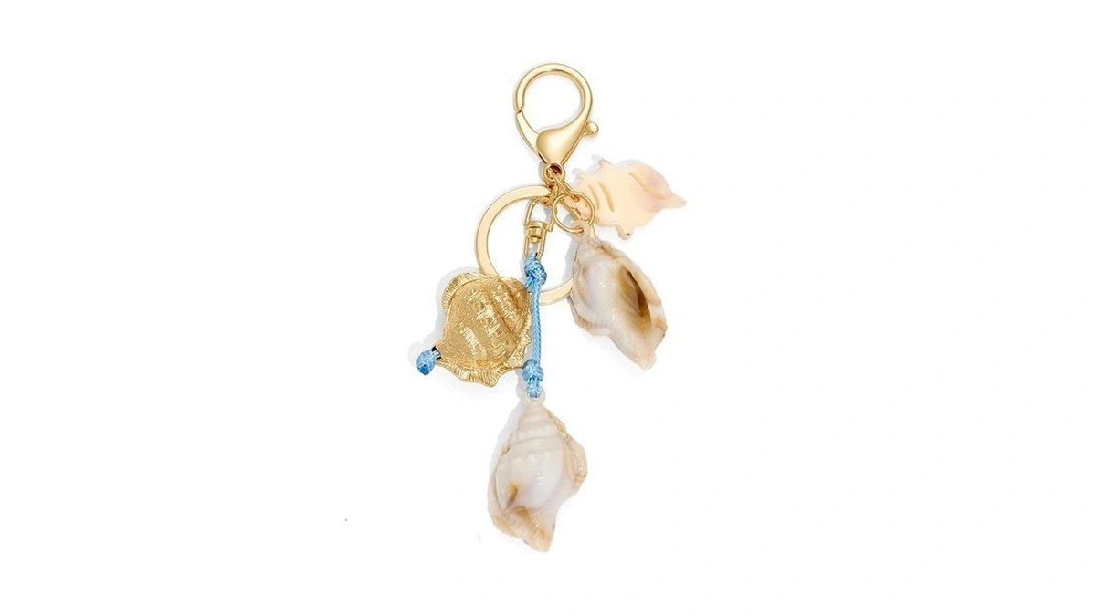 Murna Kare Beach Gold Shell Keychain Bag Charm Accessories Boho