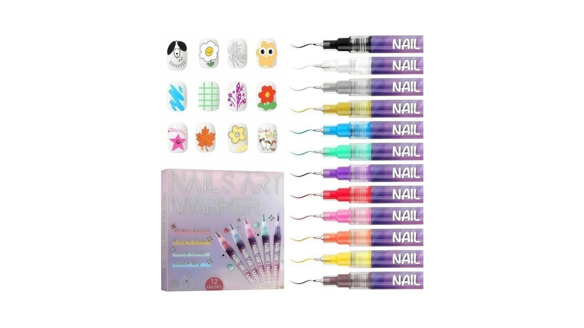 Spelline Nail Art Pens Set, Nail Art Marker For Nail