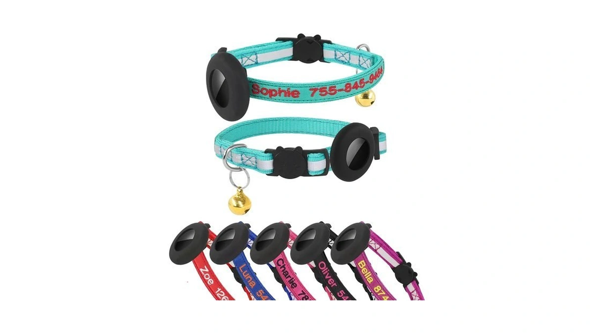 Custom Cat Collar, Personalized Nylon Breakaway Cat Reflective Collar Embroidered