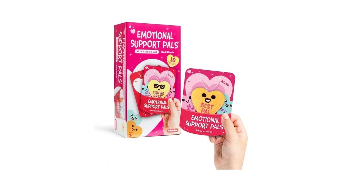 Emotional Support V-day Heart Cards By Relatable - The Cute