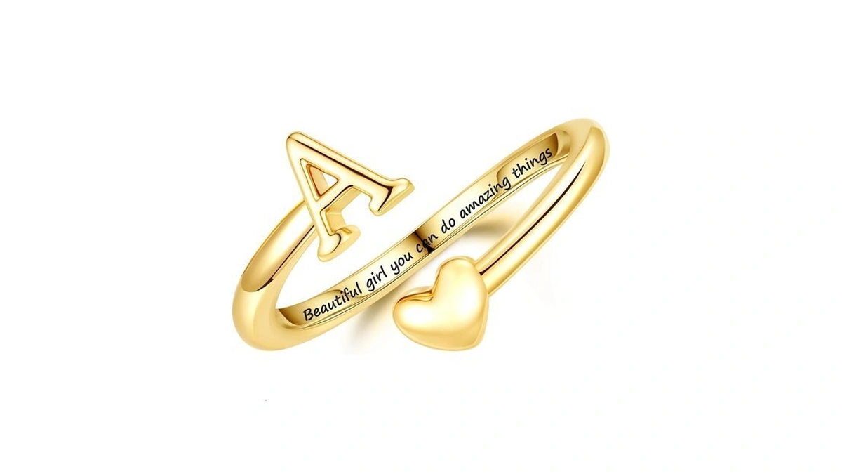 Turandoss Teen Girl Gifts Trendy Stuff, Initial A Rings For
