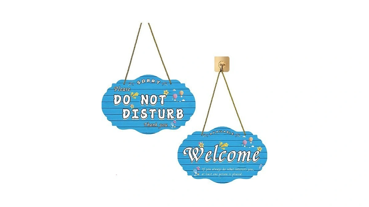 Double-sided Do Not Disturb Door Hanger Sign - Privacy Please