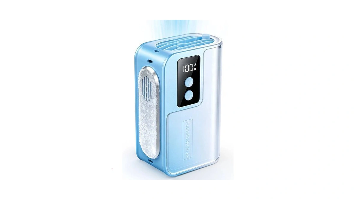 Sunoony Portable Handheld Fan With Ice Cooler, 4000mah 100levels Stepless