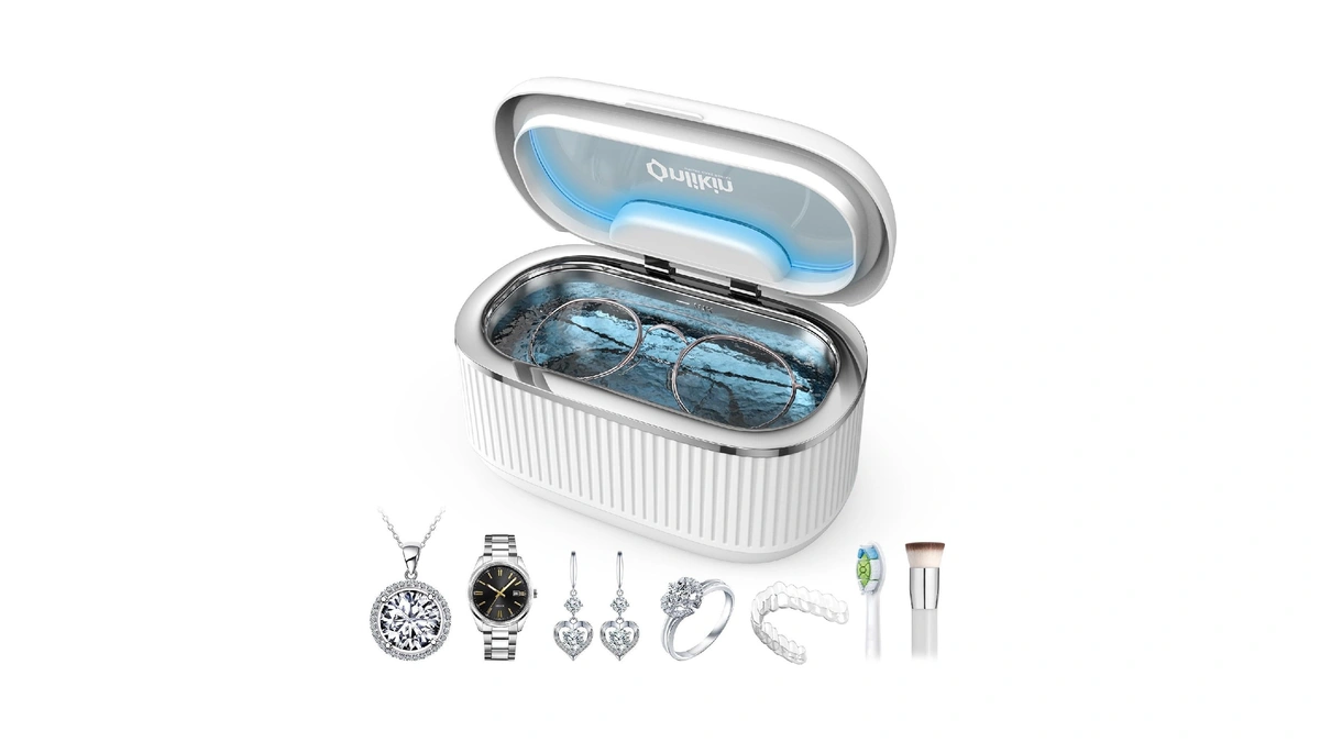 Onlikin 35w Ultrasonic Jewelry Cleaner, 45khz Retainer Cleaner For Jewelry,
