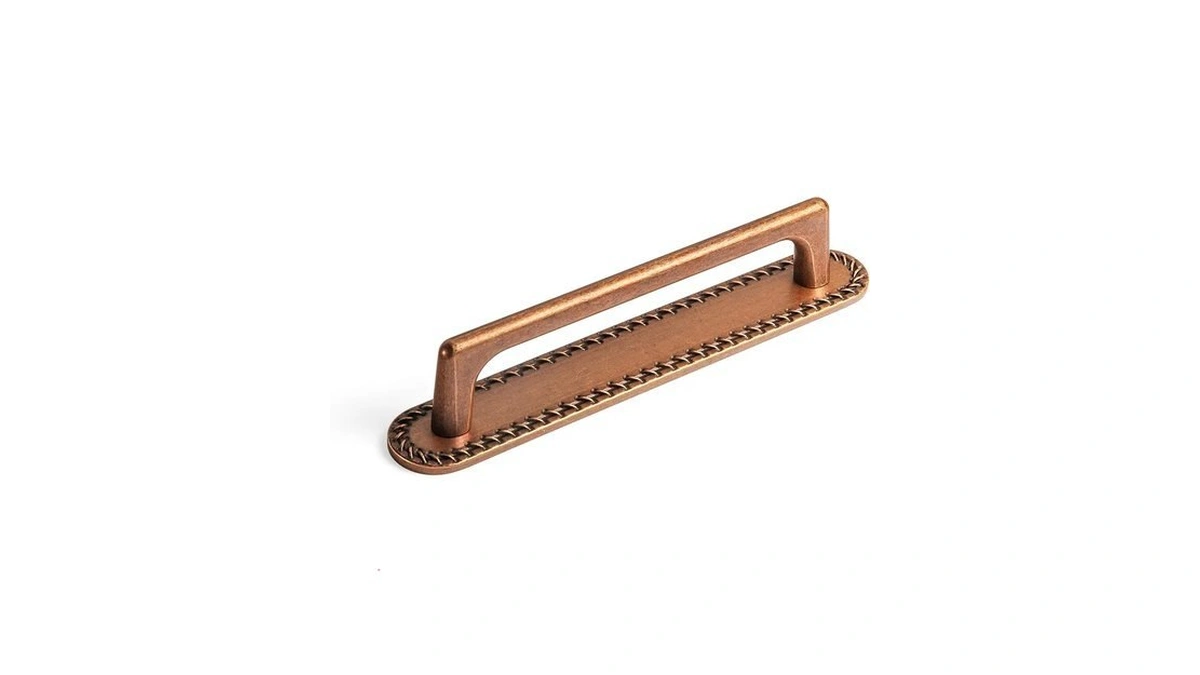 Goo-ki Antique Copper Cabinet Pulls With Backplate- (2 Pack) 5''(128mm)