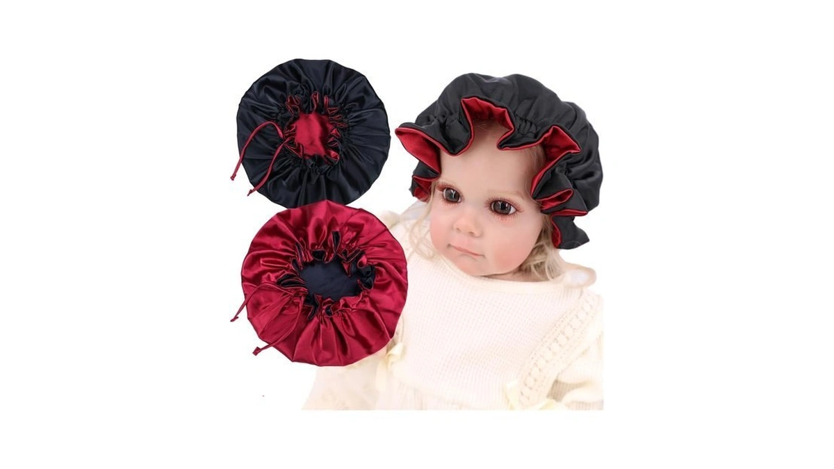 Gebelle Baby Silk Satin Bonnet Hair Care Cap Hat For