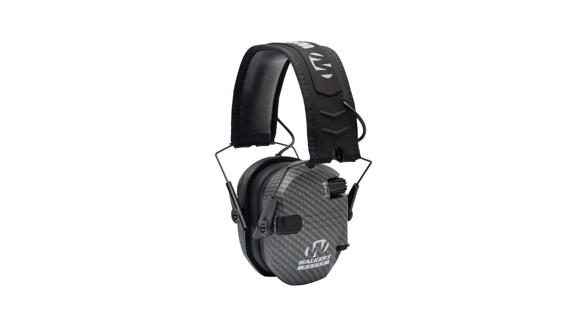 Walker's Game Ear Razor Slim Electronic Muff Hearing Protection, Carbon,