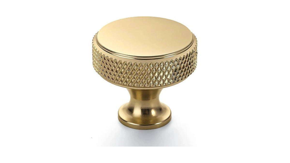 Coinkoly 10 Pack Champagne Bronze Cabinet Knobs 1.2'' Knurled Drawer