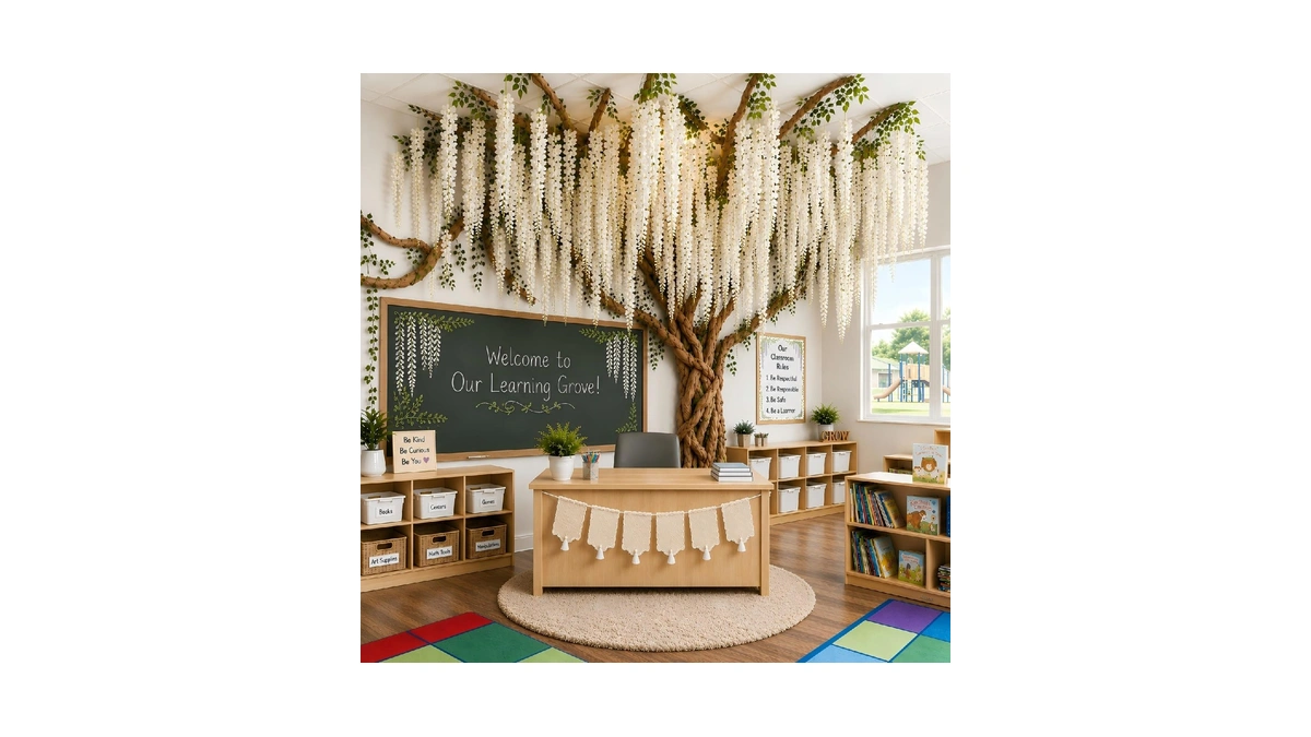 3d Wisteria Tree Wall Decor For Back To School Wall