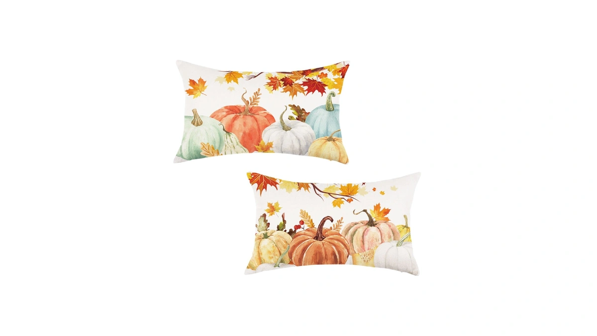 Onway Fall Pumpkins Pillow Covers 12x20 Inch Set Of 2