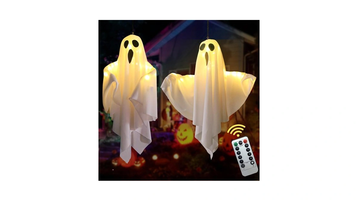 Lifnatty Halloween Hanging Ghost Lights With Remote Control – Floating