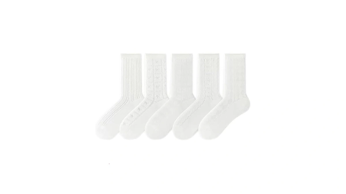 Louie Silna White Socks For Women – Cute Ruffle Socks