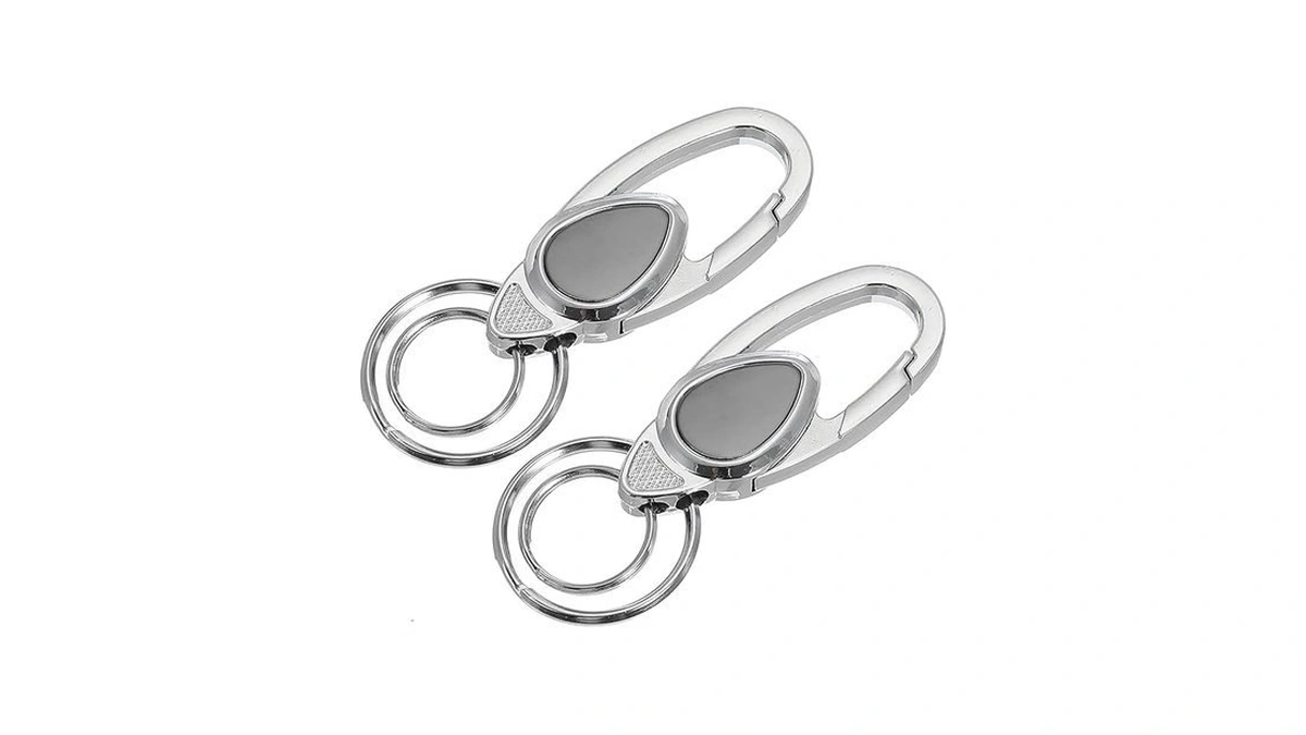 Wuuood 2 Pack Metal Key Chain, Sturdy Key Ring,