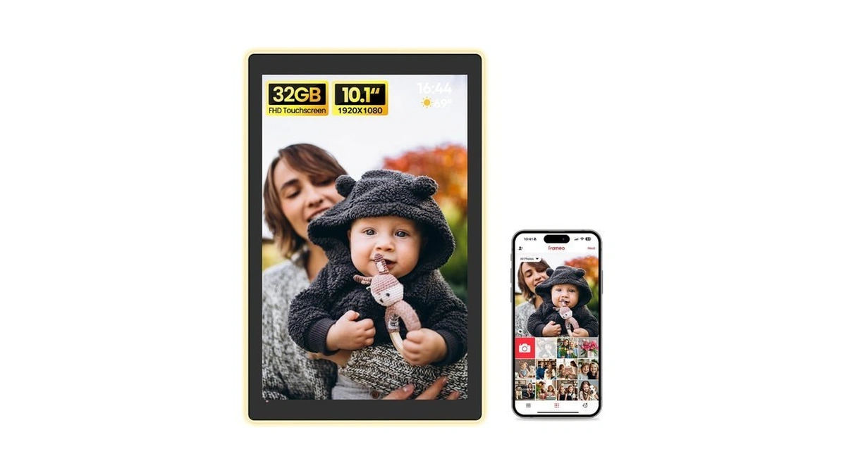 Bigasuo Digital Picture Frame, 10.1" Frameo Digital Frame Wifi With
