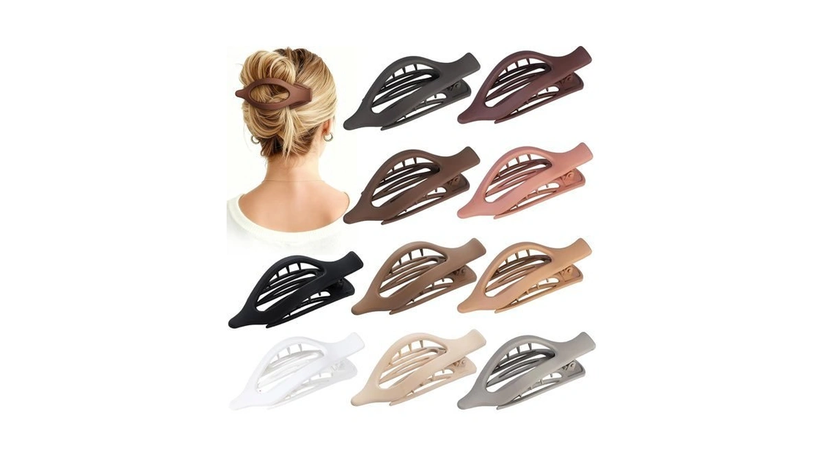 Sisiaipu 10 Pcs Flat Hair Clips For Women French Concord