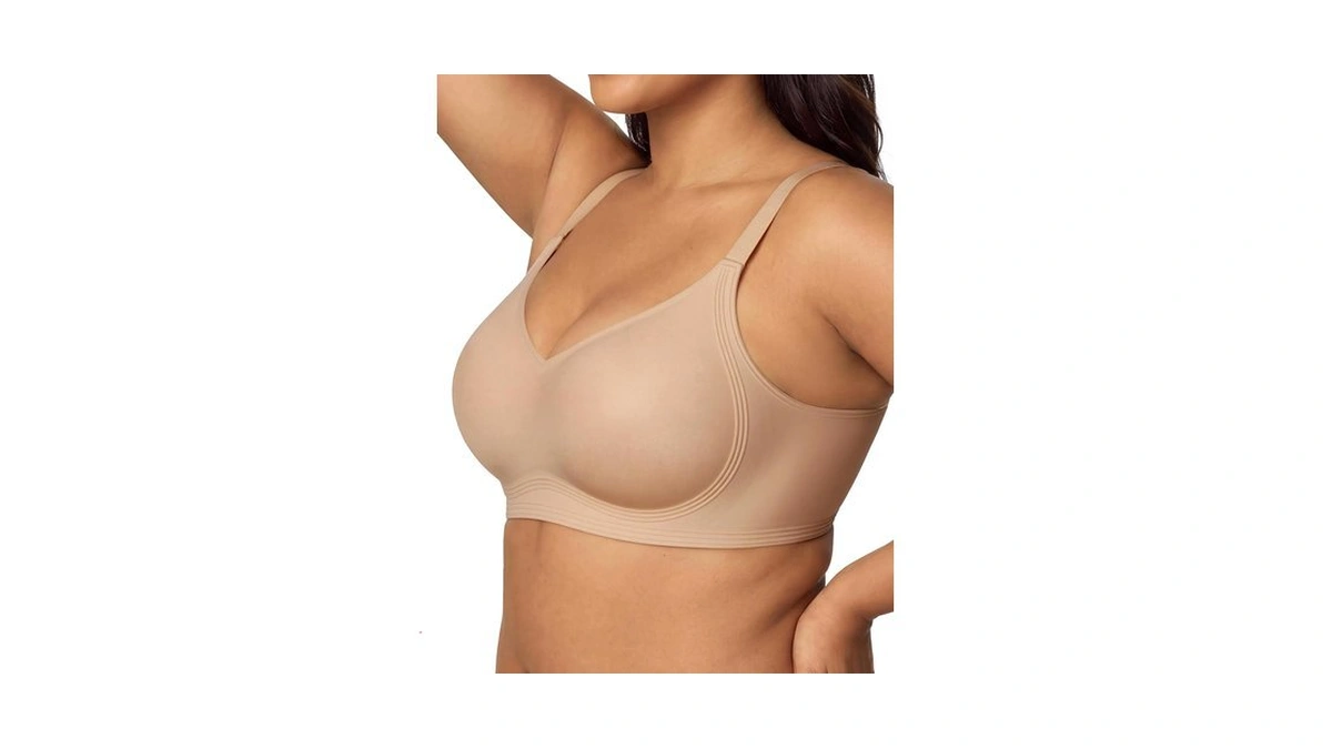 Calwink Wireless Full Coverage Plus Size T-shirt Bra Jelly Support