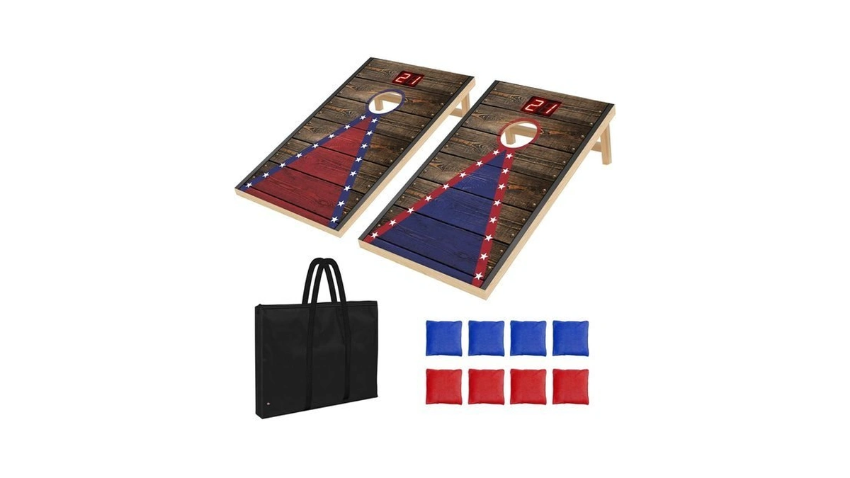 Electronic Cornhole Board Set 2x1ft - Automatic Scoring Corn Hole