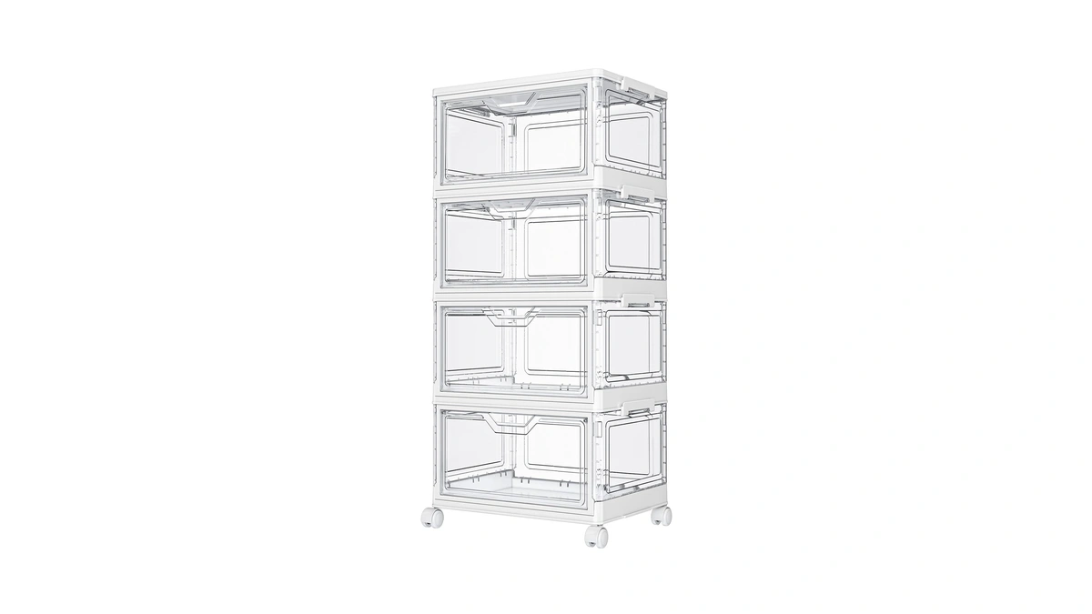 Kmiectse Clear Storage Bins With Lids - 4 Tier 23qt