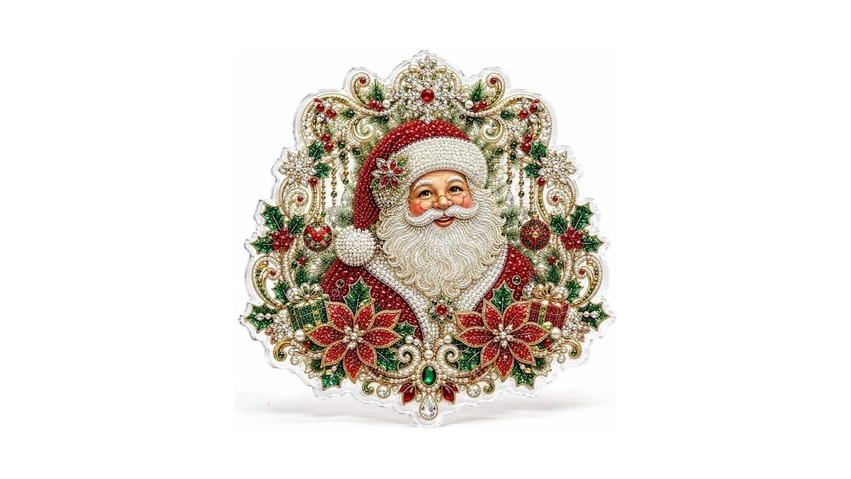 Christmas Pearl Diamond Painting, Acrylic Diy Pearl Art Painting, 12*12