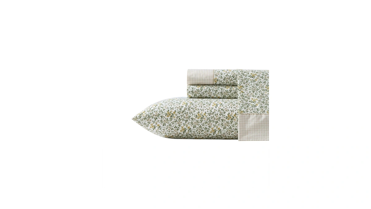 Laura Ashley - Queen Sheet Set With Fitted Sheet &