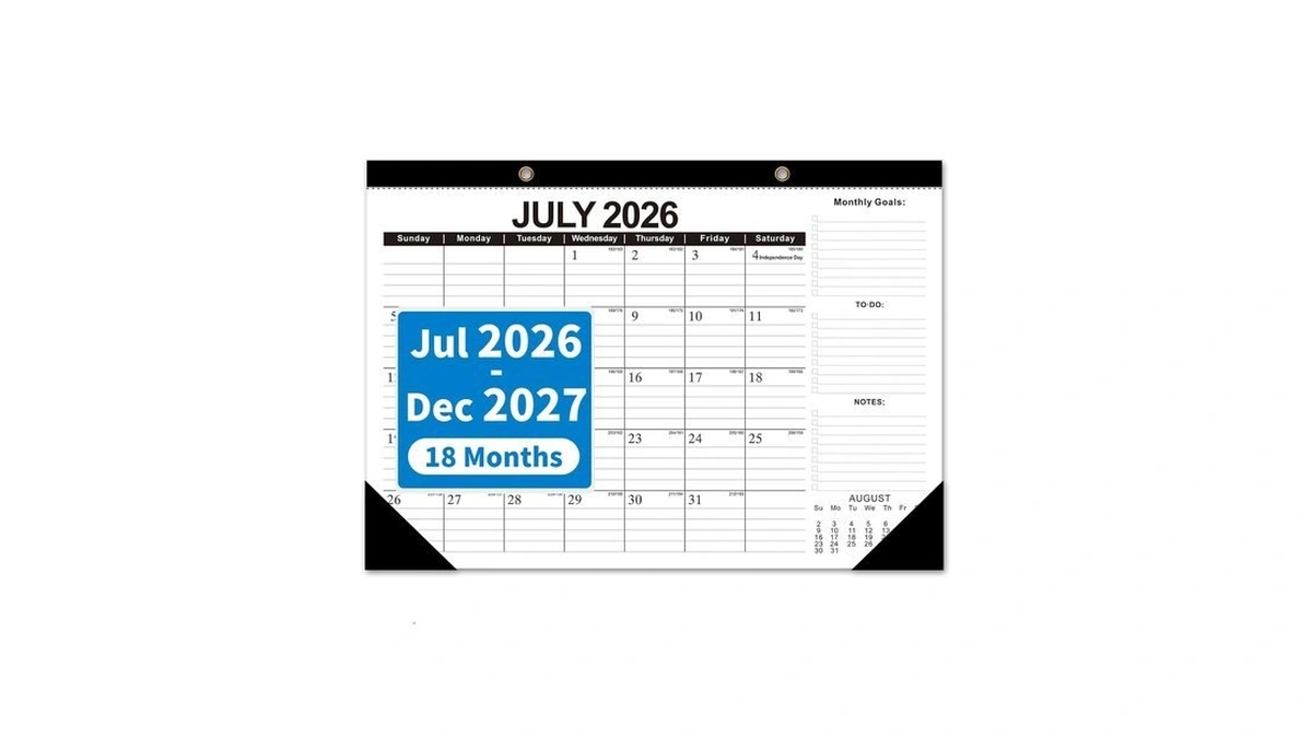 Mzd8391 Desk Calendar 2026-2027, Jul 2026-dec 2027 (18 Months), 17"