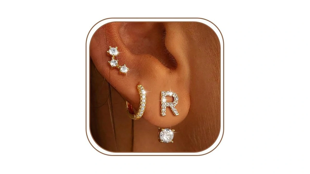 Gold Stud Earrings For Women Teen Girls Trendy 14 Gold