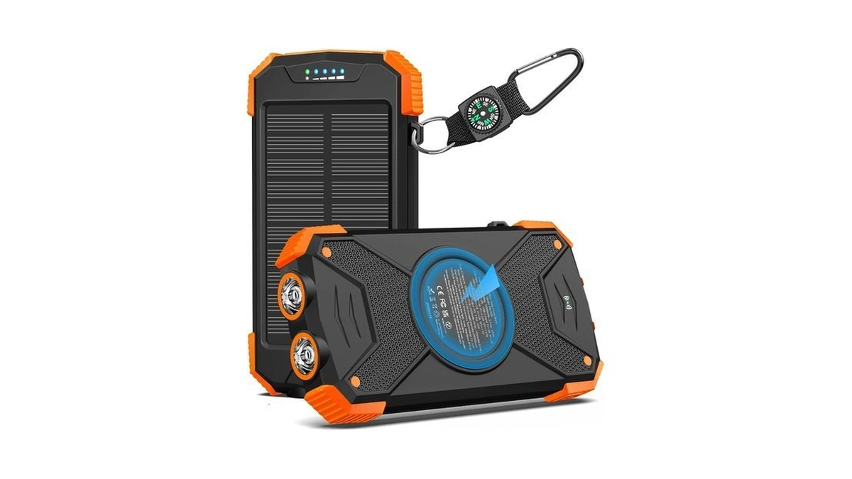 Blavor Solar Power Bank 10,000mah Portable Wireless Charger For Cell