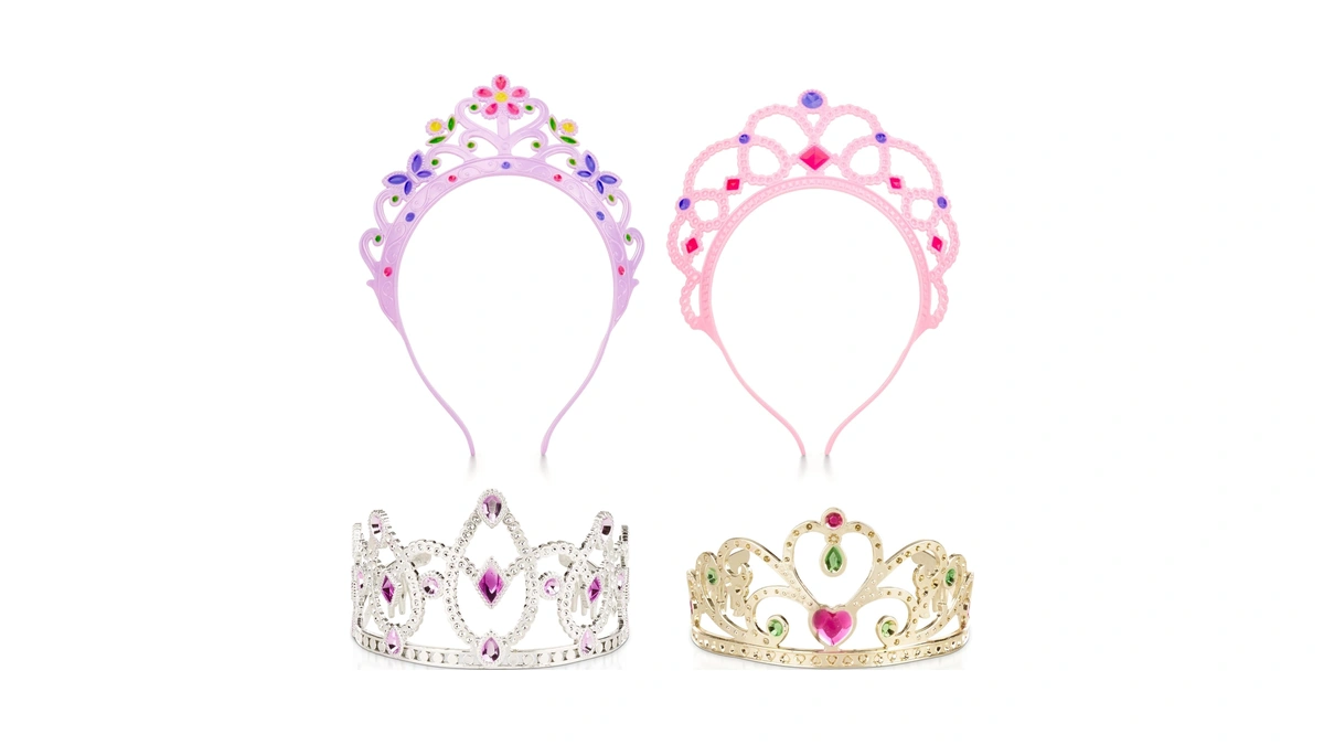 Melissa & Doug Dress-up Tiaras Play Set For Kids (4-piece)
