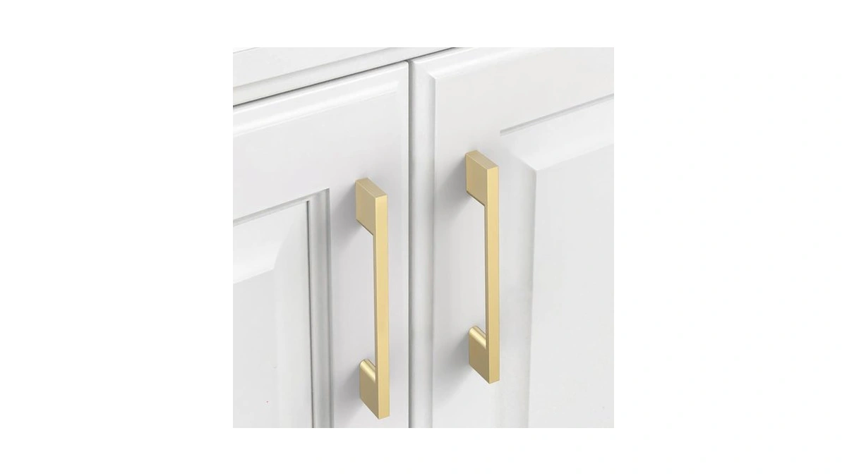 Build Pack Brushed Brass Cabinet Pulls Inch K...