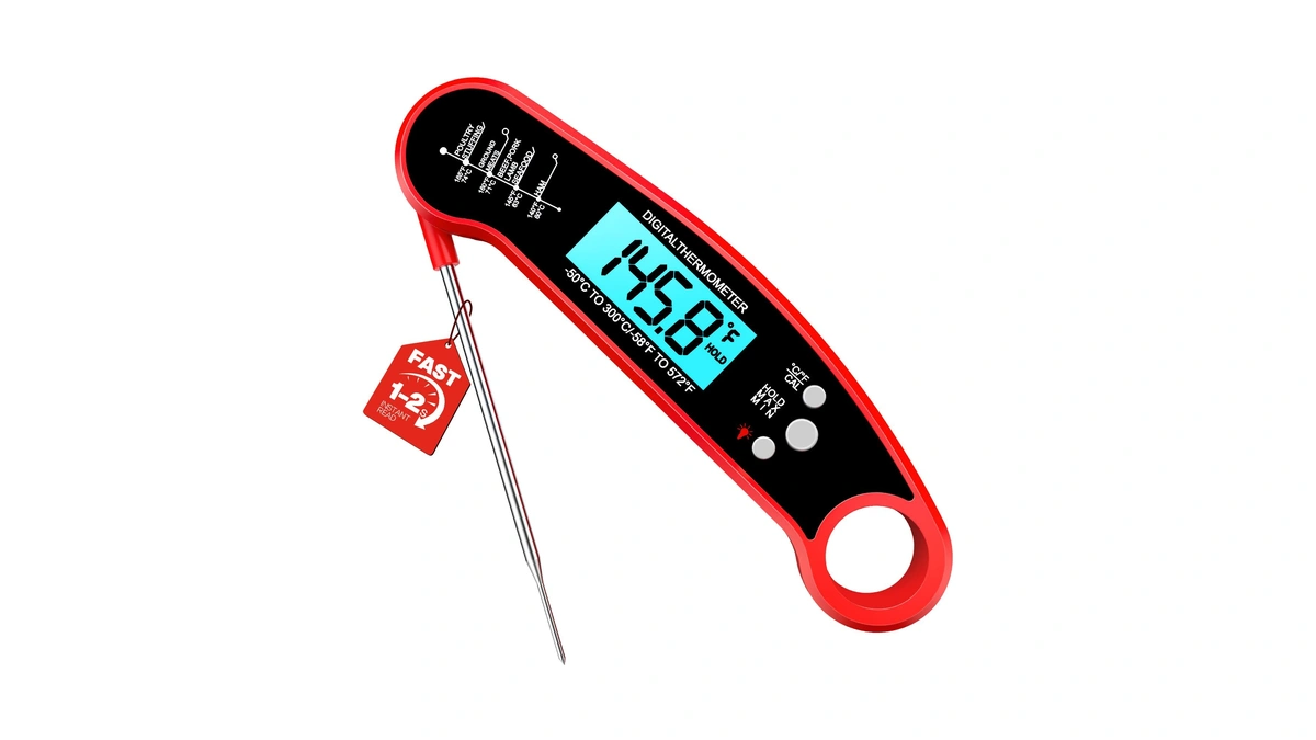 Meat Thermometer Digital, 1-2 Sec Instant Read, Food, Cooking, Grilling