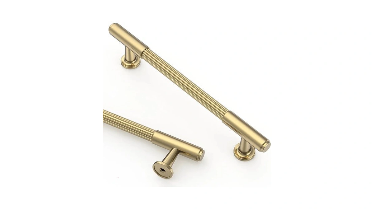 Asidrama 10 Pack 5 Inch(128mm) Champagne Bronze Cabinet Pulls Kitchen